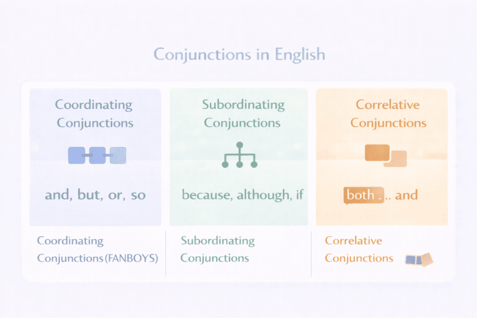 Conjunctions – Types, Rules & Examples