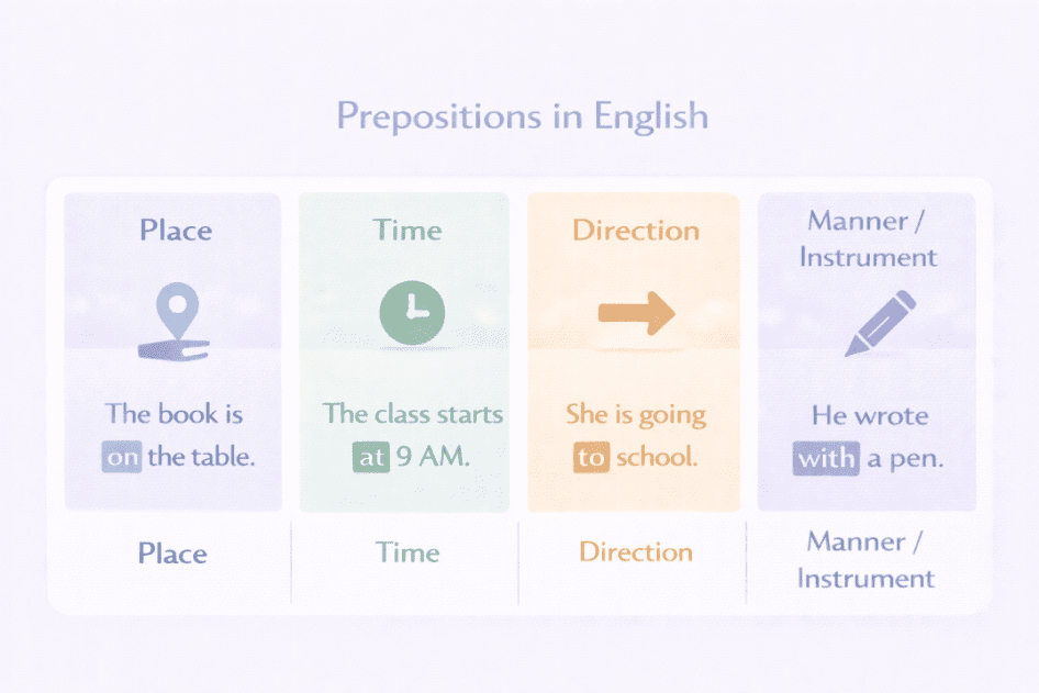 Prepositions – Types, Rules & Usage - Practice English Online