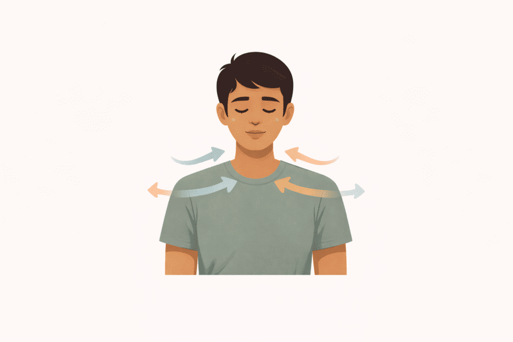 Breathing techniques to calm English speaking anxiety